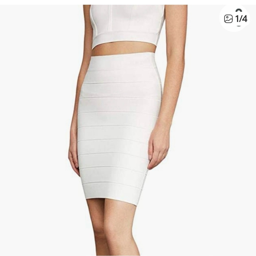 BCBGMaxAzria White Pencil Skirt large